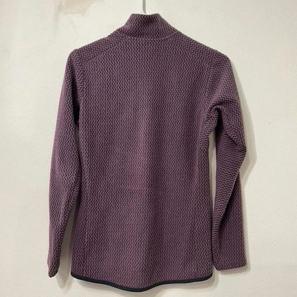 Patagonia Women's R1 Air Fleece Zip-Neck Pullover Evening Mauve Purple Small